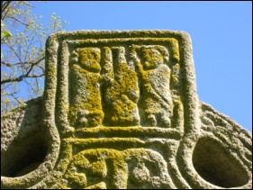 Castledermot, North Cross, west face, upper arm, The Judgment of Solomon, Co. Kildare, Ireland
