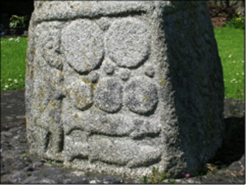 Castledermot, North Cross, south side, Multiplication of the Loaves and Fish, Co. Kildare, Ireland