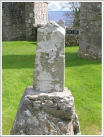 Inis Cealtra, County Clare, Ireland, Cross of Caimin, east face shaft