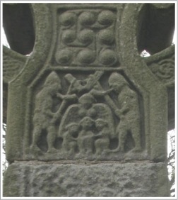 Tall Cross, Monasterboice, County Louth, Ireland, Three Children in the Fiery Furnace
