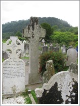 Sevenchurches or Camaderry, ringed granite cross, Glendalough, Co. Wicklow, Ireland, located south of cathedral in monastic city