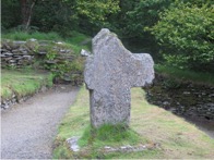 Glendalough, Reefert Church, mica-schist cross, Co. Wicklow, Ireland