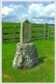 Inis Cealtra, County Clare, Ireland, base and shaft cross of Caimin
