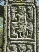 Castledermot north cross, County Kildare, Ireland, Daniel in the Lions Den