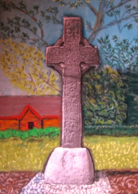 Castledermot, Co. Kildare, Ireland, South Cross, east face, original art