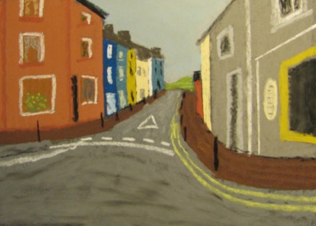 Kilorglin, County Kerry, Ireland, street scene, original art