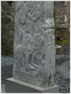 Kilfenora, Doorty Cross, West face, shaft, Co. Clare, Ireland