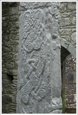 Kilfenora, Doorty Cross, west face, shaft, Co. Clare, Ireland